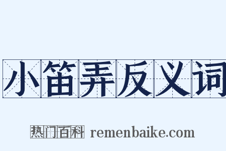 小笛弄反义词是什么意思的图片